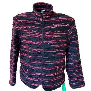 Vintage Cactus Flower Southwestern full zip jacket Sz M